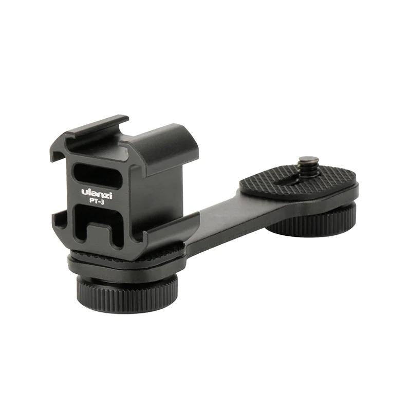 Ulanzi PT-3 extension bracket for camera accessories with dual clamps and adjustable knobs