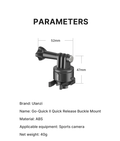 Go-Quick II Quick Release Magnetic Adapter Mount for sports cameras with durable ABS material