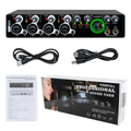 USB audio interface 4 input 4 output with multiple channels and accessories for professional sound setup