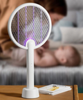 USB rechargeable mosquito swatter with a sleek design and effective bug zapping features