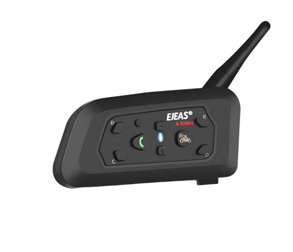 EJEAS V4 Plus Bluetooth Motorcycle Helmet Intercom Headset with 1500M BT Interphone Communicator for 4 Riders Waterproof