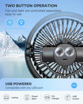 VMIDirect USB Desk Fan with Two Button Operation for Easy Use and USB Compatibility