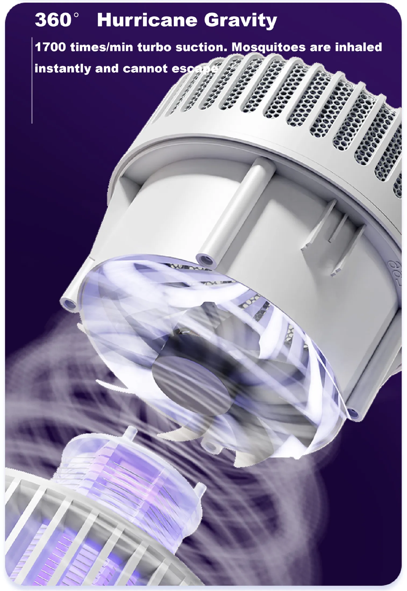 UV mosquito repellent lamp digital display with 360-degree turbo suction for effective mosquito control
