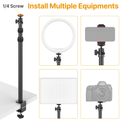 Extendable Desk Mount Stand allows convenient installation of multiple equipment like lights and cameras