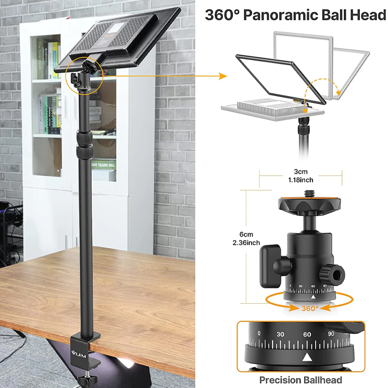 VMIDirect Extendable Desktop Camera Stand with 360 Panoramic Ball Head for versatile camera positioning