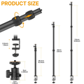 VMIDirect Extendable Desktop Camera Stand showcasing adjustable height options for versatile photography