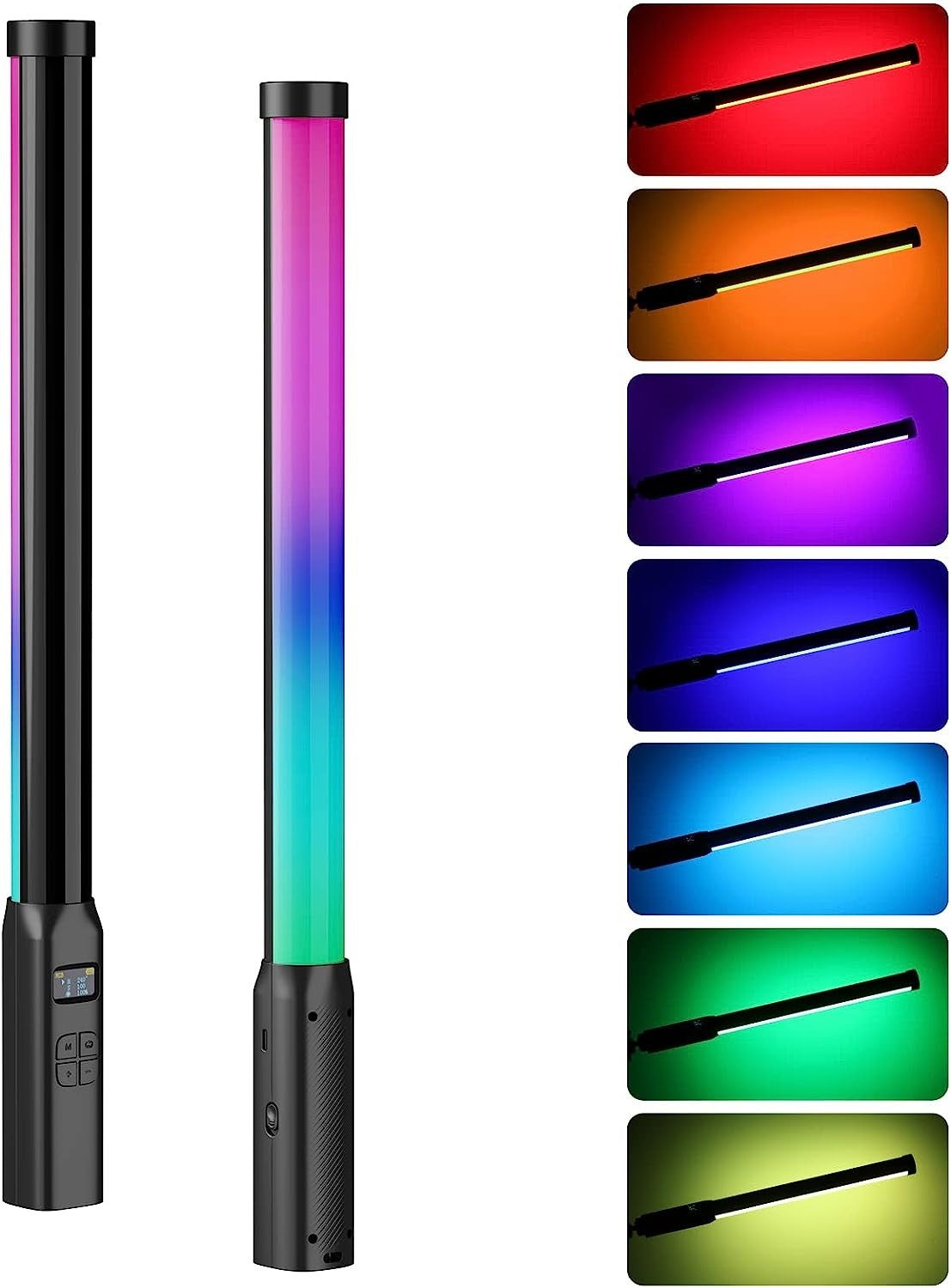 VL119 RGB Handheld LED Light Wand with multiple color options for creative lighting effects