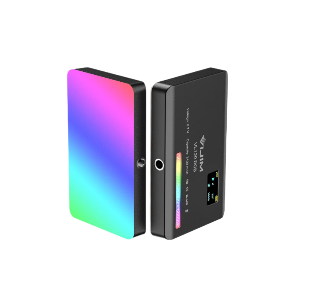Vijim VL120 RGB 2500K-9000K Mini LED Video Light, Fill In Light Dimmable, Lightning Effects, Camera Lights