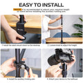 VMIDirect Desk Mount Stand installation steps for cameras with adjustable height and auxiliary holding arm