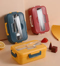 VMIDirect 1000ml Wheat Straw Fiber Bento Lunch Box in three colors with utensils included