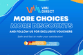 VMI Direct promotional banner highlighting discounts and exclusive vouchers for action camera shoppers