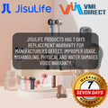 VMIDirect FA15 Mini Personal Fan in various colors on display with warranty information