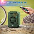 VMIDirect Portable Neck Fan in Green, lightweight and USB rechargeable, ideal as a waist clip fan