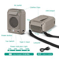 VMIDirect Portable Neck Fan with Clothes Clips and USB Output for hands-free cooling, features a waist clip fan