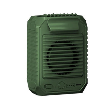 VMIDirect Portable Neck Fan in Green with Rechargeable Battery and Waist Clip Fan feature