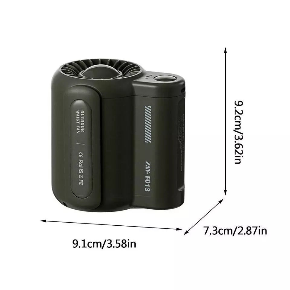 Portable VMIDirect waist clip fan designed for hands-free cooling convenience