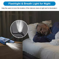 Intercom showing Walkie Talkie with Flashlight for Security illuminating a bedside table at night