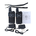 Walkie Talkie with Flashlight for Security two black intercoms with chargers and user manual