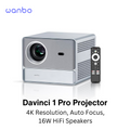 4K smart home projector Davinci 1 Pro with auto focus and 16W HiFi speakers