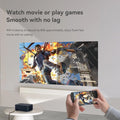 Auto focus home cinema projector displaying a game with smooth, lag-free streaming
