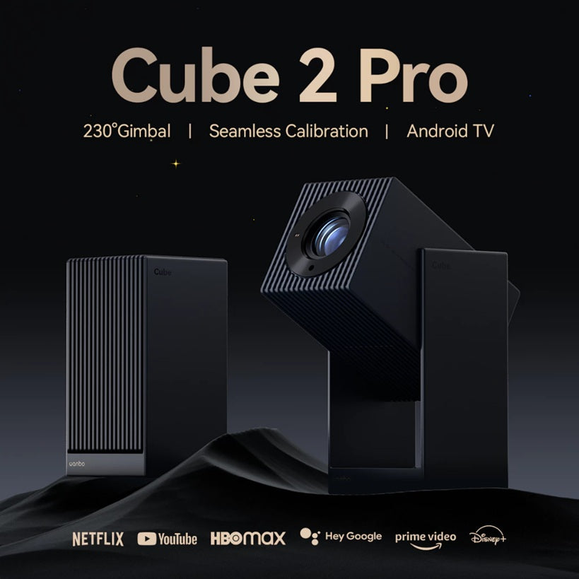 Wanbo Cube 2 Pro 1080P smart projector with sleek design and compact build for high-quality home entertainment
