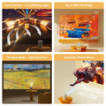 Wanbo Dali 1 portable projector showing eye-friendly light and up to 100 inch image projection