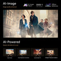 Wanbo Mozart 1 Pro Android projector showcasing AI-image enhancement and 3000:1 color contrast