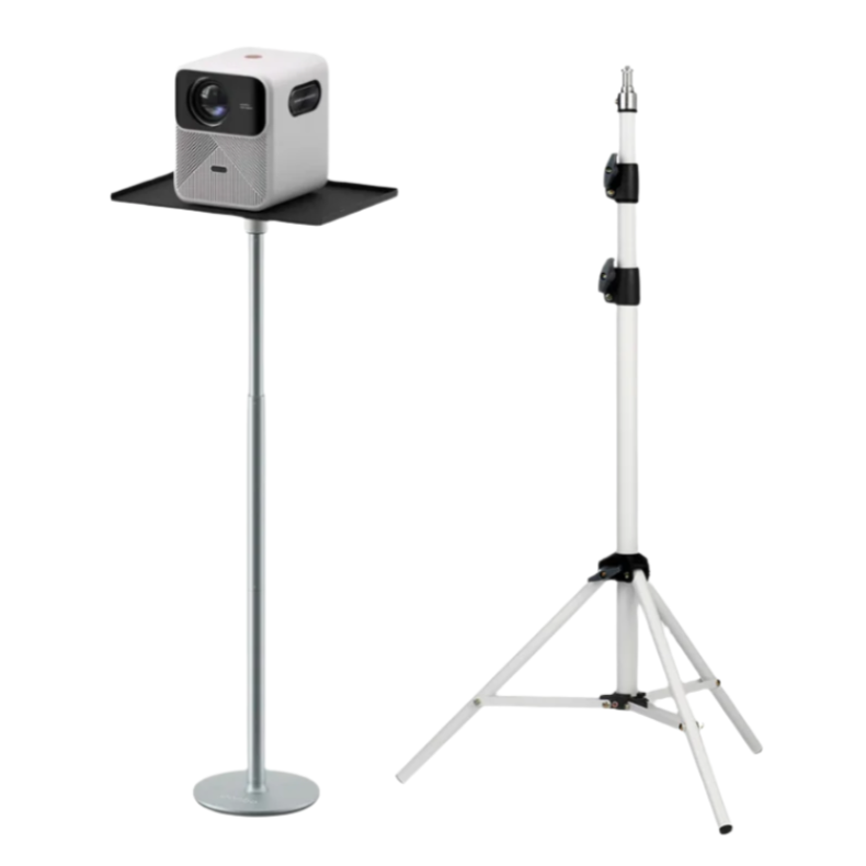 Projector accessories holder for home with adjustable tripod stand and flat shelf for projector