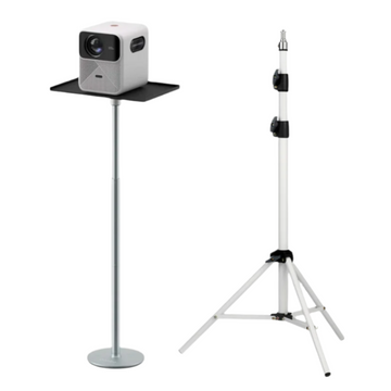 Projector accessories holder for home with adjustable tripod stand and flat shelf for projector