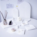 White Wave Plaster Cutting Board Decoration and photo props for stylish home decor displays