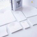 Set of Wave Plaster Cutting Board Decoration in various sizes for modern home styling
