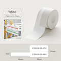White Thermal Label Stickers on a roll, perfect for shipping and organization tasks with clear printing area