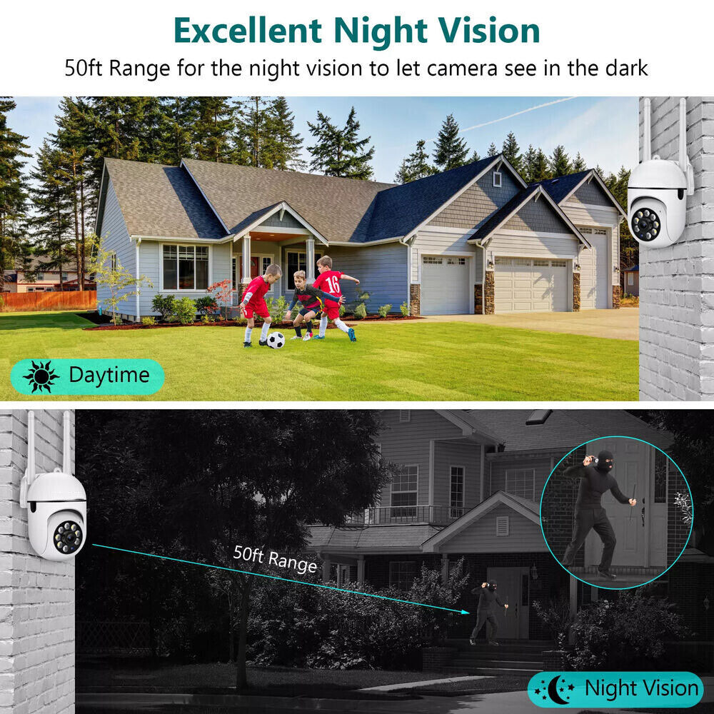 VMIDirect WiFi Security Camera Outdoor with excellent night vision for enhanced home security