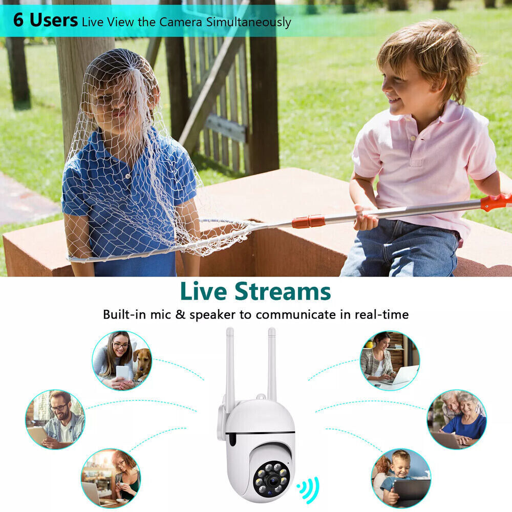 VMIDirect WiFi Security Camera Outdoor with live streaming feature for real-time monitoring of activities