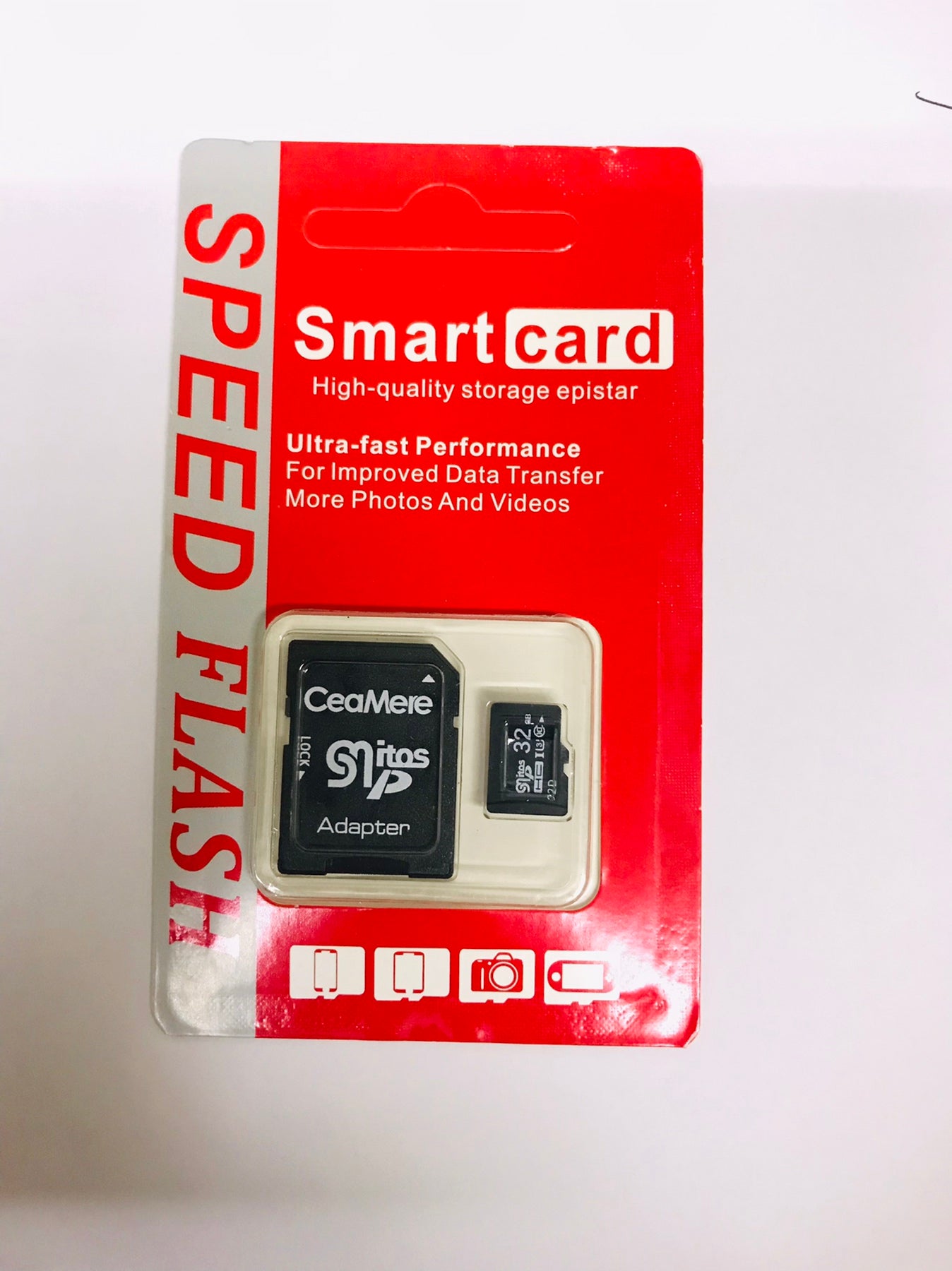 Speed Flash Smart Card and adapter for improved data transfer and storage with WiFi Security Camera Outdoor