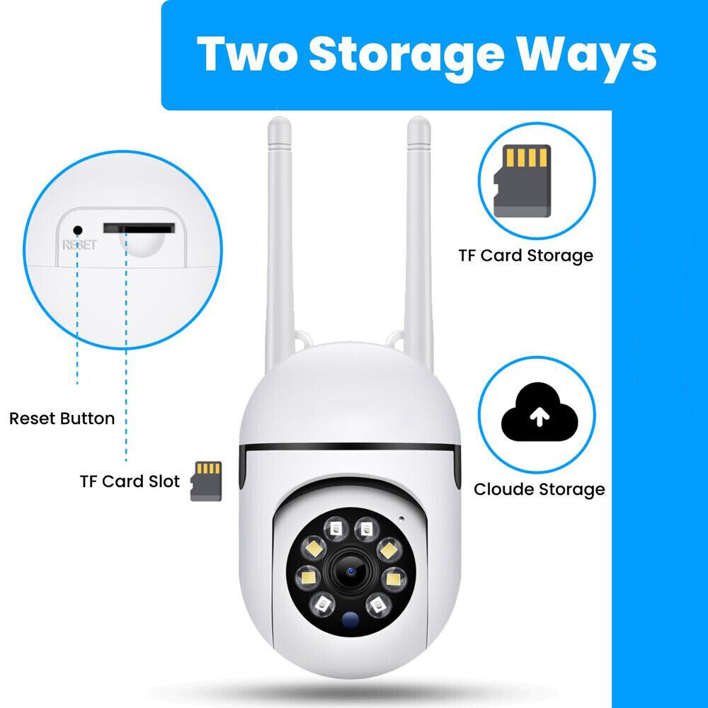 VMIDirect WiFi Security Camera Outdoor with dual storage options: TF card and cloud storage