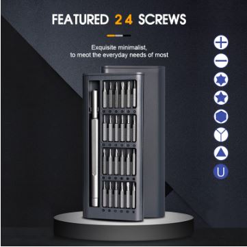 VMIDirect Precision Screwdriver Kit with 24 screw bits for versatile everyday repairs