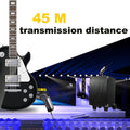 Wireless guitar transmitter receiver kit for seamless performance with 45 M transmission distance