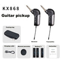 KX868 wireless guitar transmitter receiver kit with charging cable and accessories for guitarists