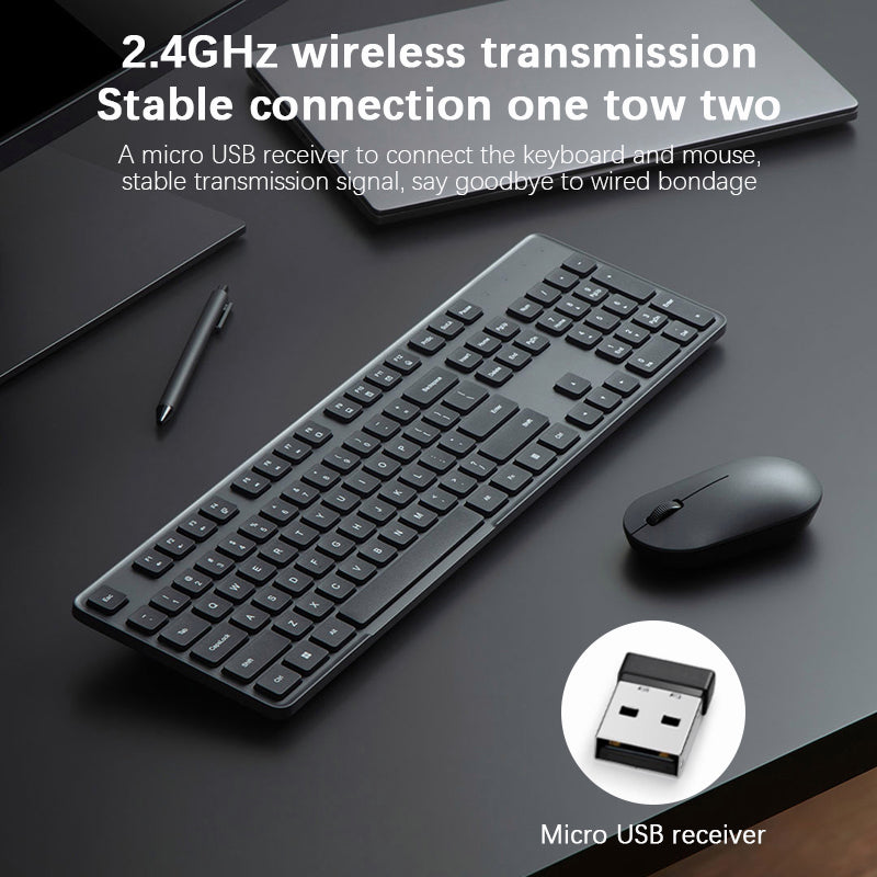 VMIDirect Wireless Mouse and Keyboard with 2.4GHz transmission for stable connection and seamless use