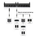 Gooseneck Microphone Setup Diagram for Wireless UHF Microphone for Meetings with Connections Outlined