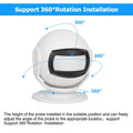 Wireless welcome chime doorbell motion sensor with 360 degree rotation installation feature