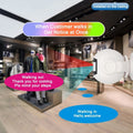 Wireless welcome chime doorbell motion sensor installed on ceiling in retail store