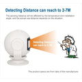 Motion sensor chime showing detecting distance up to 2-7 meters for wireless welcome chime doorbell