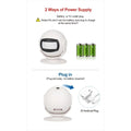 Wireless welcome chime doorbell motion sensor with battery and 5V plug power supply options