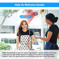 Motion sensor wireless welcome chime doorbell detecting guest entering with visual alert