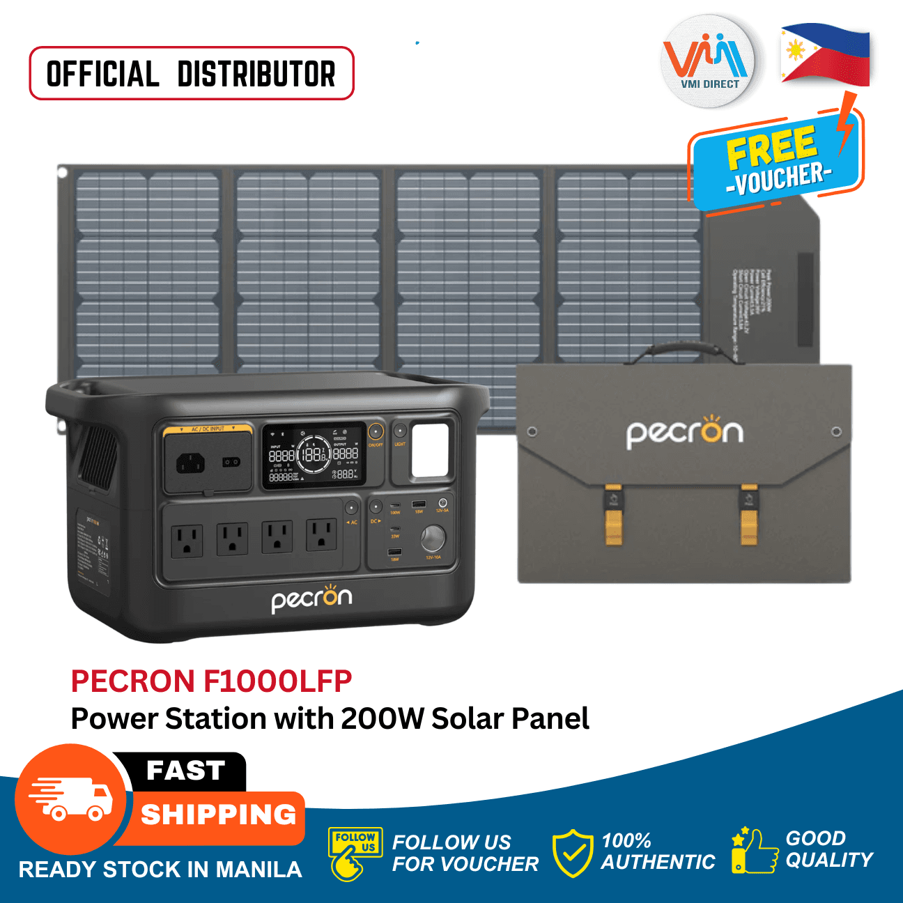 Pecron F1000LFP 1500W Portable Power Station for Any Adventure VMI