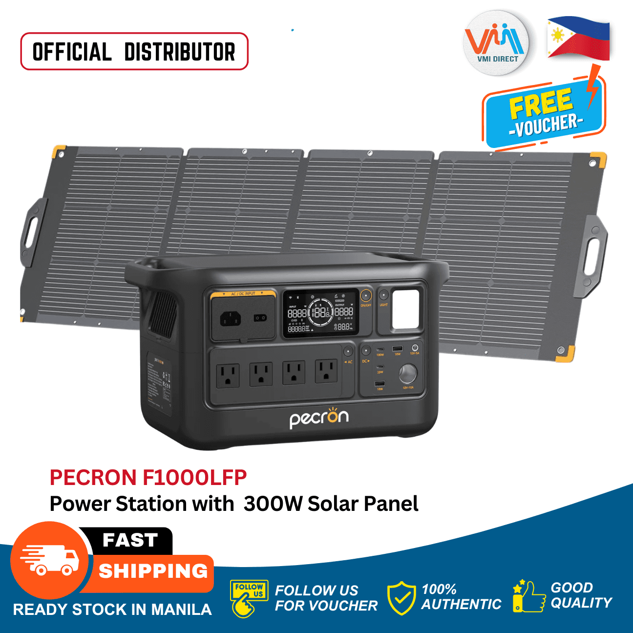Pecron F1000LFP 1500W Portable Power Station for Any Adventure VMI