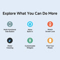 Features of AMOLED Smartwatch With Alexa including water cleaning and customizable widgets