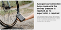 Portable electric air pump with digital display for easy tire inflation and auto pressure detection